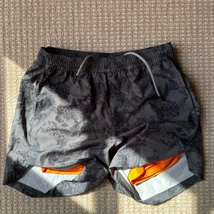 Mens 5" Gym Running Shorts for Men 2 in 1 Quick Dry Workout Athletic Shorts